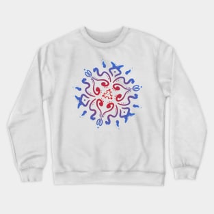 Doted mandala fire ice Crewneck Sweatshirt